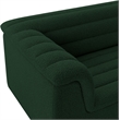 Bowery Hill Contemporary Deep Channel Tufted Rich Green Boucle Fabric Sofa