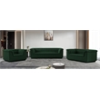 Bowery Hill Contemporary Deep Channel Tufted Rich Green Boucle Fabric Sofa