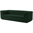 Bowery Hill Contemporary Deep Channel Tufted Rich Green Boucle Fabric Sofa