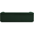 Bowery Hill Contemporary Deep Channel Tufted Rich Green Boucle Fabric Sofa