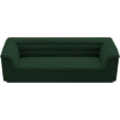 Bowery Hill Contemporary Deep Channel Tufted Rich Green Boucle Fabric Sofa