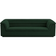 Bowery Hill Contemporary Deep Channel Tufted Rich Green Boucle Fabric Sofa