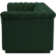 Bowery Hill Contemporary Deep Channel Tufted Rich Green Boucle Fabric Sofa