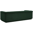 Bowery Hill Contemporary Deep Channel Tufted Rich Green Boucle Fabric Sofa