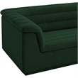 Bowery Hill Contemporary Deep Channel Tufted Rich Green Boucle Fabric Sofa