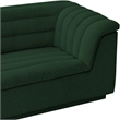 Bowery Hill Contemporary Deep Channel Tufted Rich Green Boucle Fabric Sofa