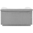 Bowery Hill Contemporary Deep Channel Tufted Rich Grey Boucle Fabric Chair