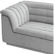Bowery Hill Contemporary Deep Channel Tufted Rich Grey Boucle Fabric Chair