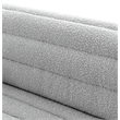 Bowery Hill Contemporary Deep Channel Tufted Rich Grey Boucle Fabric Sofa