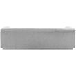 Bowery Hill Contemporary Deep Channel Tufted Rich Grey Boucle Fabric Sofa