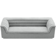 Bowery Hill Contemporary Deep Channel Tufted Rich Grey Boucle Fabric Sofa