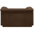 Bowery Hill Contemporary Deep Channel Tufted Soft Brown Velvet Fabric Chair