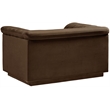 Bowery Hill Contemporary Deep Channel Tufted Soft Brown Velvet Fabric Chair