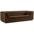 Bowery Hill Contemporary Deep Channel Tufted Soft Brown Velvet Fabric Sofa