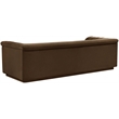 Bowery Hill Contemporary Deep Channel Tufted Soft Brown Velvet Fabric Sofa