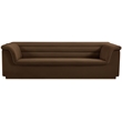 Bowery Hill Contemporary Deep Channel Tufted Soft Brown Velvet Fabric Sofa