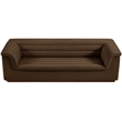 Bowery Hill Contemporary Deep Channel Tufted Soft Brown Velvet Fabric Sofa