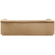 Bowery Hill Contemporary Deep Channel Tufted Soft Camel Velvet Fabric Sofa
