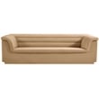 Bowery Hill Contemporary Deep Channel Tufted Soft Camel Velvet Fabric Sofa