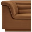Bowery Hill Contemporary Deep Channel Tufted Soft Saddle Velvet Fabric Chair