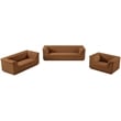 Bowery Hill Contemporary Deep Channel Tufted Soft Saddle Velvet Fabric Chair