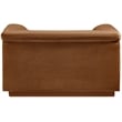Bowery Hill Contemporary Deep Channel Tufted Soft Saddle Velvet Fabric Chair