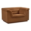 Bowery Hill Contemporary Deep Channel Tufted Soft Saddle Velvet Fabric Chair