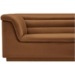 Bowery Hill Contemporary Deep Channel Tufted Soft Saddle Velvet Fabric Sofa