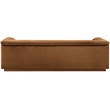 Bowery Hill Contemporary Deep Channel Tufted Soft Saddle Velvet Fabric Sofa