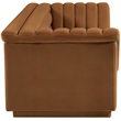 Bowery Hill Contemporary Deep Channel Tufted Soft Saddle Velvet Fabric Sofa