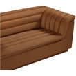 Bowery Hill Contemporary Deep Channel Tufted Soft Saddle Velvet Fabric Sofa