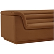 Bowery Hill Contemporary Deep Channel Tufted Soft Saddle Velvet Fabric Sofa