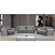 Bowery Hill Contemporary Rich Grey Boucle Fabric Sofa with Curved Arms