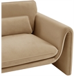 Bowery Hill Contemporary Soft Camel Velvet Fabric Chair with Curved Arms