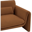 Bowery Hill Contemporary Soft Saddle Velvet Fabric Chair with Curved Arms