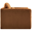 Bowery Hill Contemporary Soft Saddle Velvet Fabric Chair with Curved Arms