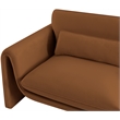 Bowery Hill Contemporary Soft Saddle Velvet Fabric Sofa with Curved Arms
