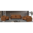 Bowery Hill Contemporary Soft Saddle Velvet Fabric Sofa with Curved Arms