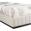 Bowery Hill Contemporary Beige Linen Textured Fabric Twin Bed