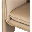Bowery Hill Contemporary Soft Camel Velvet Accent Chair with Curved Arms