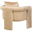 Bowery Hill Contemporary Soft Camel Velvet Accent Chair with Curved Arms