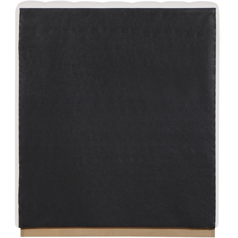 Bowery Hill Contemporary Cream Linen Textured Fabric Twin Bed