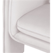 Bowery Hill Contemporary Soft Cream Velvet Accent Chair with Curved Arms