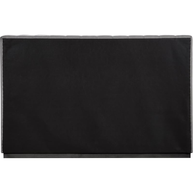 Bowery Hill Contemporary Grey Linen Textured Fabric King Bed