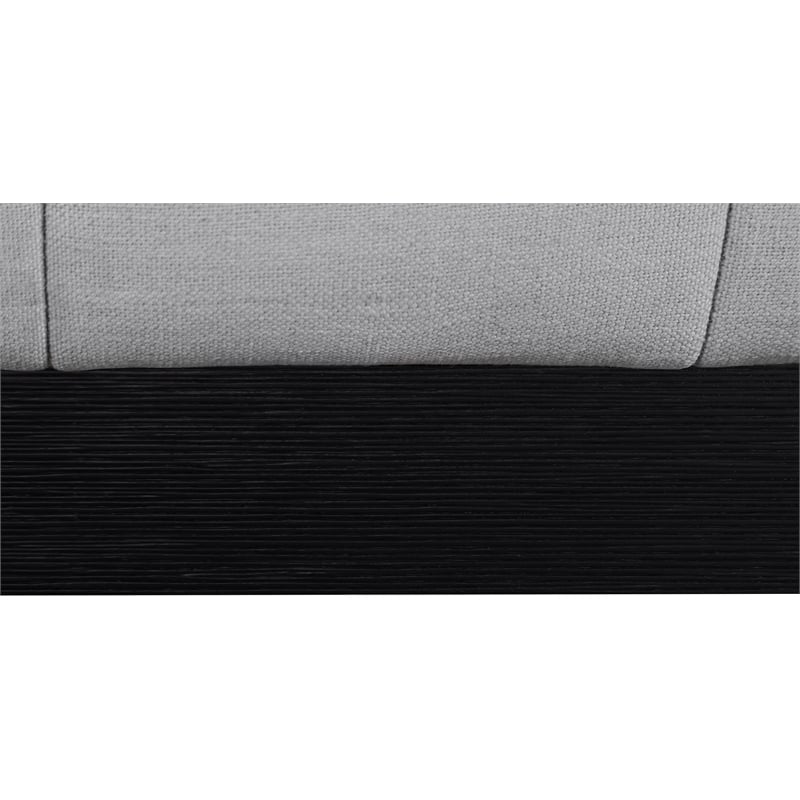 Bowery Hill Contemporary Grey Linen Textured Fabric King Bed