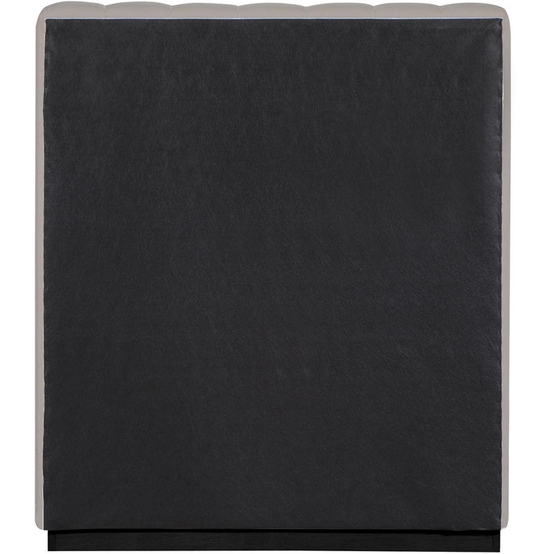 Bowery Hill Contemporary Grey Linen Textured Fabric Twin Bed