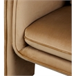 Bowery Hill Contemporary Soft Saddle Velvet Accent Chair with Curved Arms