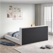 Bowery Hill Contemporary Rich Cream Boucle Durable Fabric Queen Bed