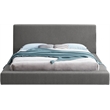 Bowery Hill Contemporary Rich Grey Boucle Durable Fabric Queen Bed