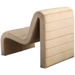 Bowery Hill Contemporary Deep Channel Tufted Rich Camel Velvet Accent Chair